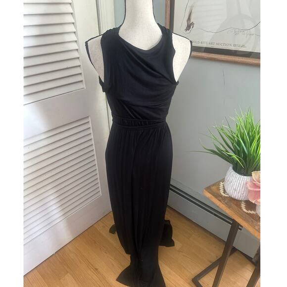 TAHARI Dress Womens Small Black Halter Maxi Dress Elegant Goddess Evening Party - Picture 6 of 12